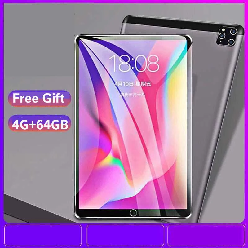 2023 Learning 4GB + 64GB Tablet 4G Dual SIM Android 9.0 Tablet WiFi GPS 10.1inch Tablet Supports ZOOM, Supports Netflix