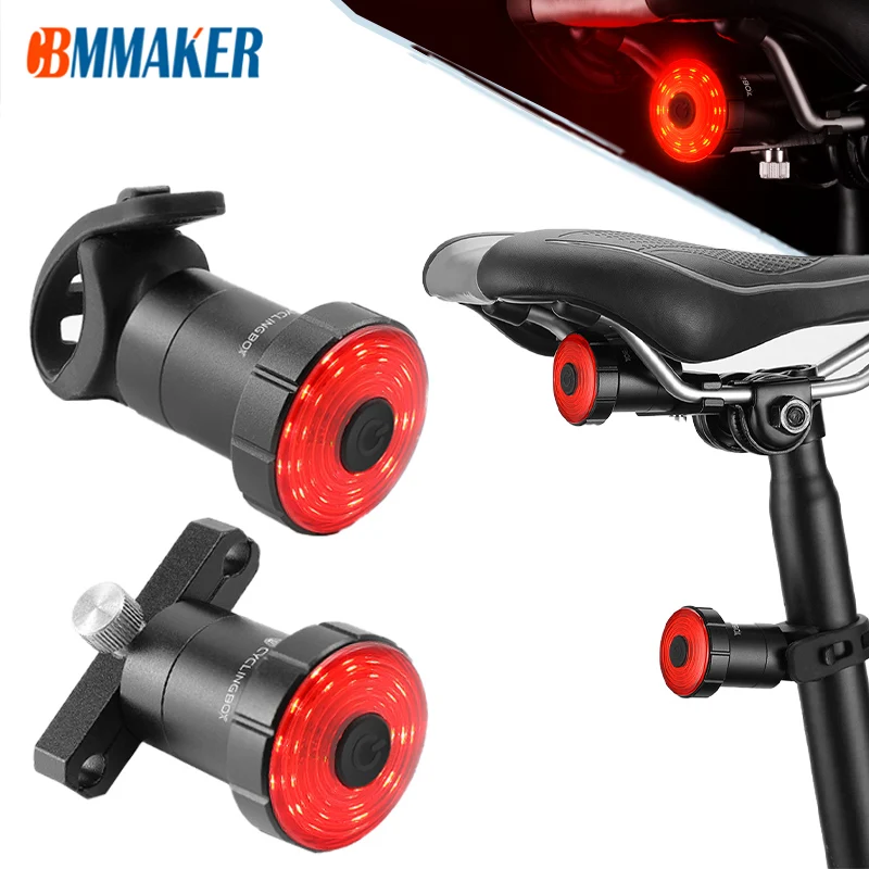 

Велосипедный задний фонарь, умсветильник стоп-сигнал с датчиком, водонепроницаемость IPX6, зарядка через USB, велосипедсветильник аксессуары