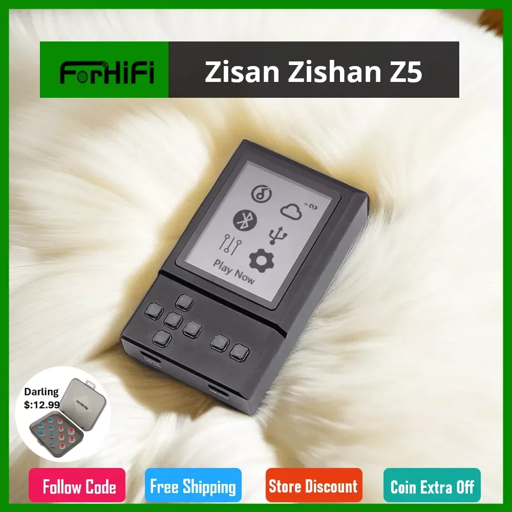 

Zisan Zishan Z5 Original Flagship Lossless HiFi MP3 Bluetooth WIFI Music Player ES9039 USB DAC AMP with DSD 3.5/2.5/4.4mm | HIBY