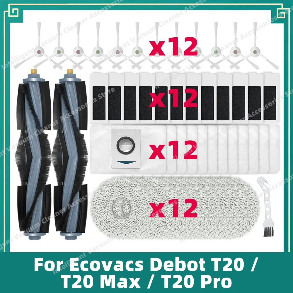 Совместимость с Ecovacs Debot T20 / Max Pro OMNI /T20e основная роликовая боковая щетка насадки