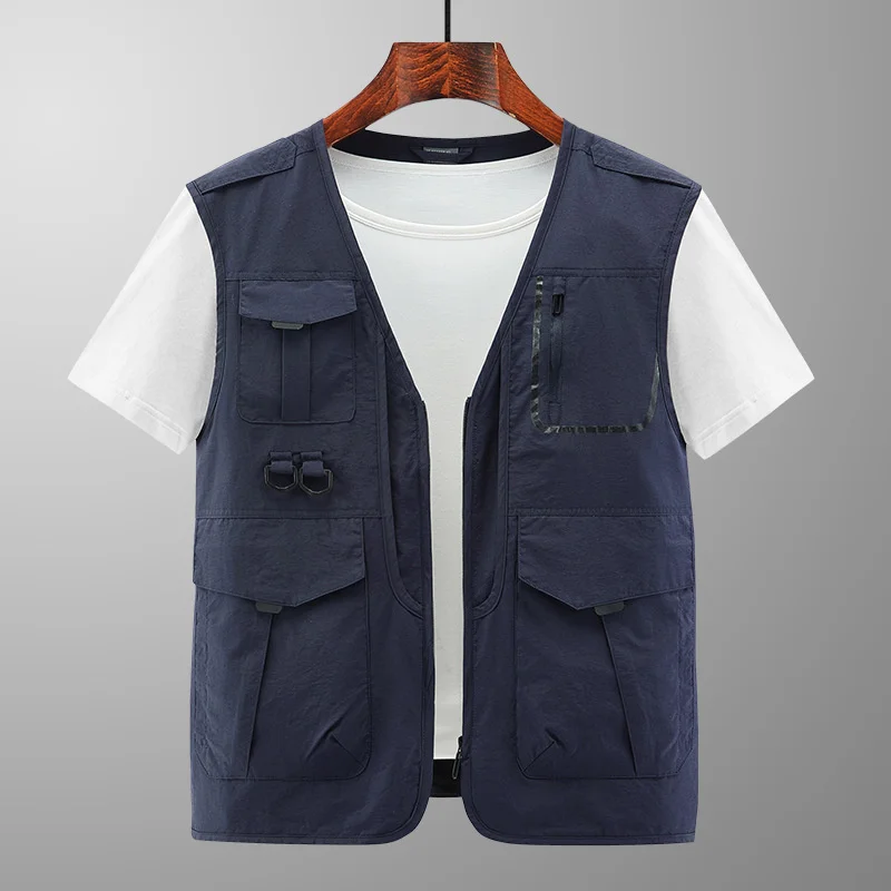 

Мужской тонкий спортивный жилет, Повседневная быстросохнущая свободная майка для альпинизма, одежда для работы на открытом воздухе, весна-осень 2023