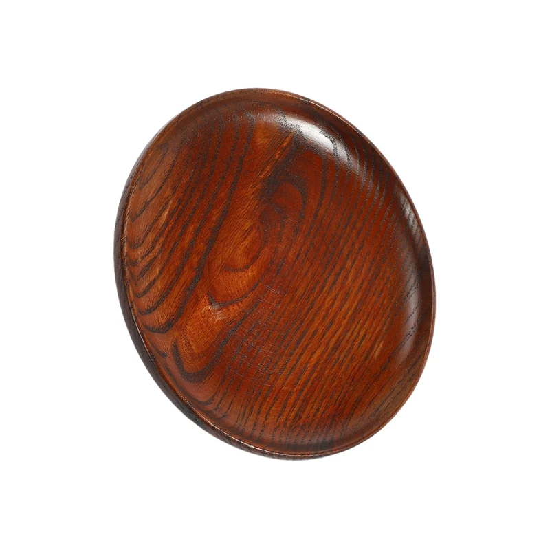 Tableware Household Smooth Wooden Bread Dish Tray Kitchen Utensils Seasoning Plate Round