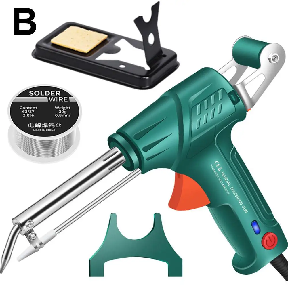 Высококлассный паяльный пистолет 110 В/220 В 60 Вт 80 Регулируемый Электрический