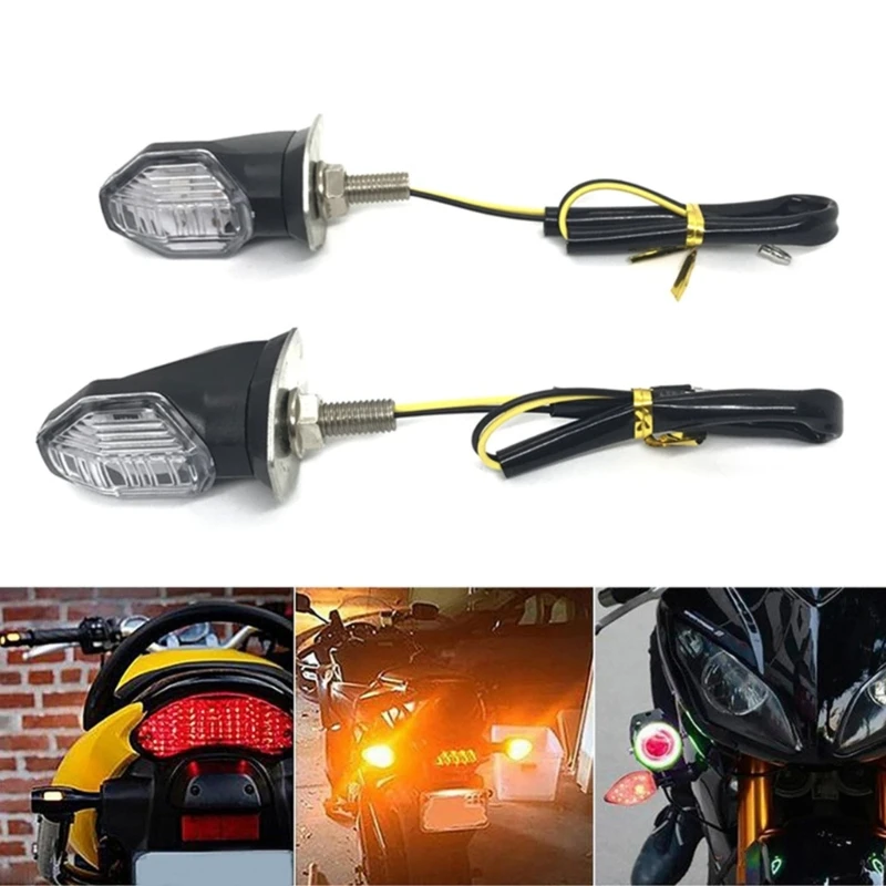 

Universal Motorcycle-Turn Signal Light Built-Relay Flasher Led Flowing Water Blinker-Bendable Flashing Signals-Lamp 2pcs J60F