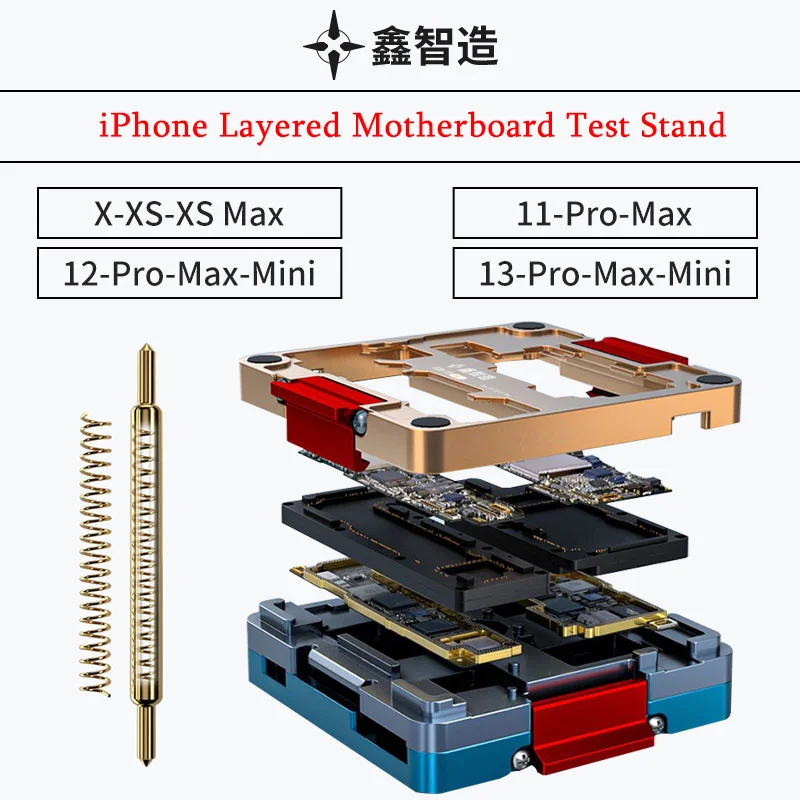 

Xinzhizao middle-level motherboard test rack Apple iPhoneX XS Max 12 13 Pro max upper and lower layered motherboard test rack