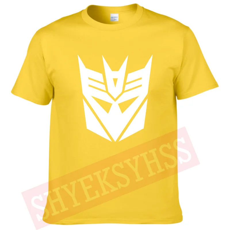 Летняя мужская футболка с логотипом Мегатрона 100% хлопок модная уличная одежда