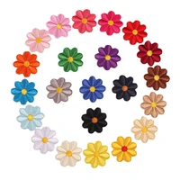 creative diy cute flower embroidery patch iron on patches for clothing heat transfer stickers t shirt bag decorative appliques