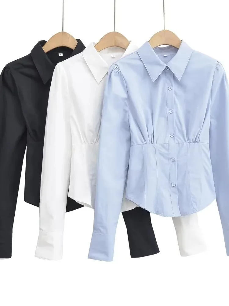 2024 весенняя новинка во французском стиле легкая зрелая стильная рубашка с рыбьей