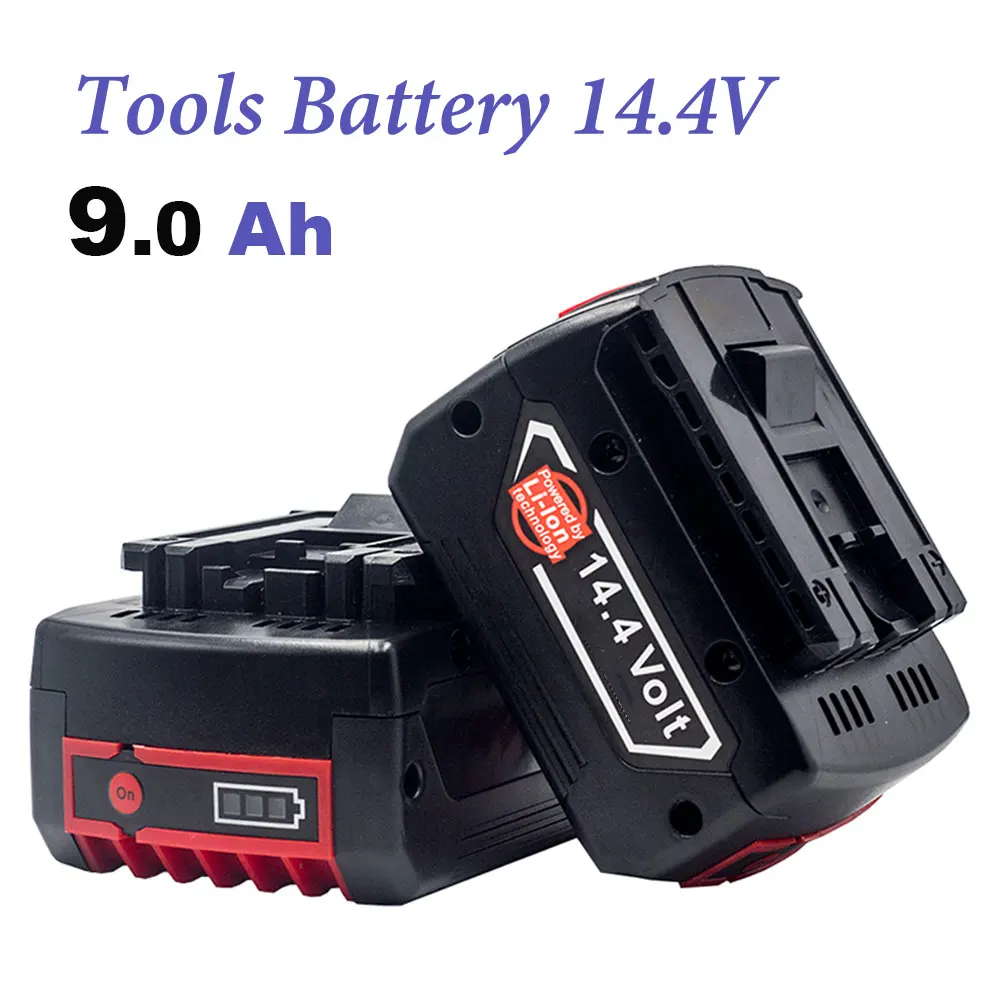 

9000mah Battery for Bosch 14.4V Power Tool Replacement Lithium-Ion 9.0Ah Rechargeable Battery for GBH GDR GSR1080 DDS180 BAT614G