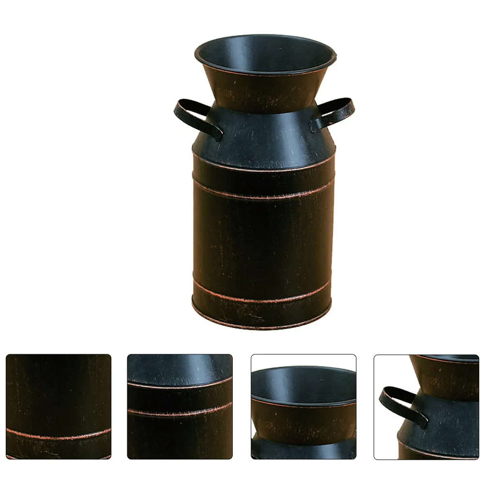 

Vase Indoor Tin Flower Bucket Festival Gift Iron Vases Pot Metal Rustic Decoration Garden