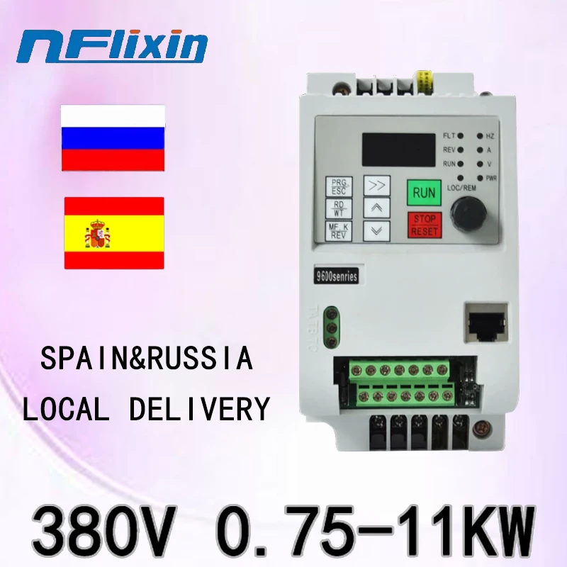 

VFD 380 4KW AC 380V 1.5kW/2.2KW/4KW/5.5KW/7.5KW Variable Frequency Drive 3 Phase Speed Controller Inverter Motor VFD Inverter