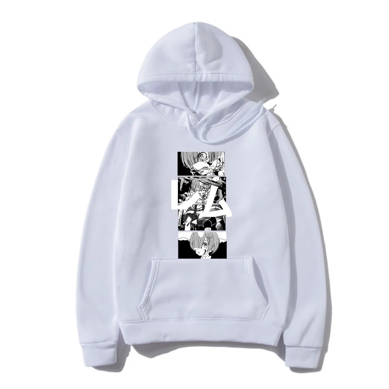 

Licensed Rezero Grey Panels Men'S Black Outerwear Printed Hoody