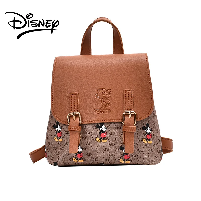 

Disney Mickey and Minnie Retro Backpack Luxury PU Leather Large Capacity Backpack Cute Cartoon Ladies Bag High Quality Backpack