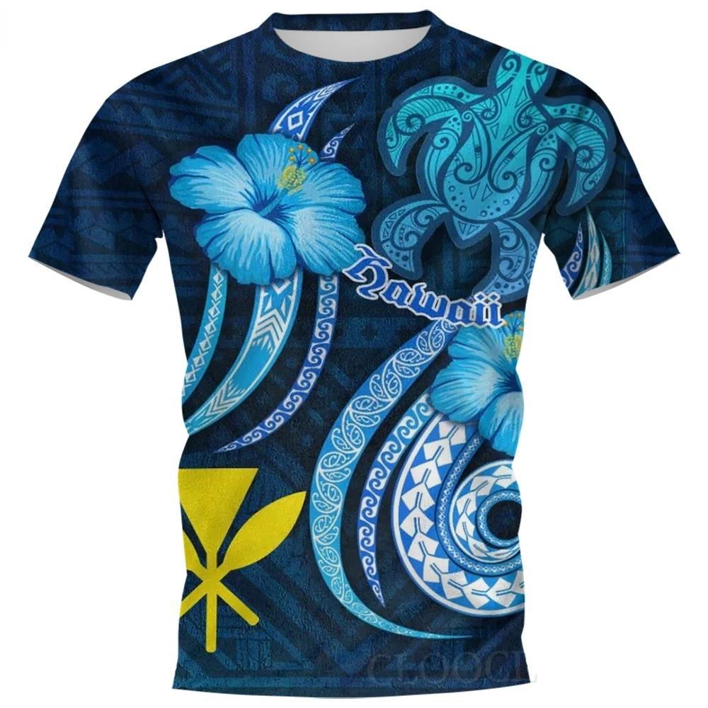 

Hawaiian T Shirt Polynesian Turtle 3D Printed Men Women Unisex Short Sleeve Casual Fashion Shirt Top New
