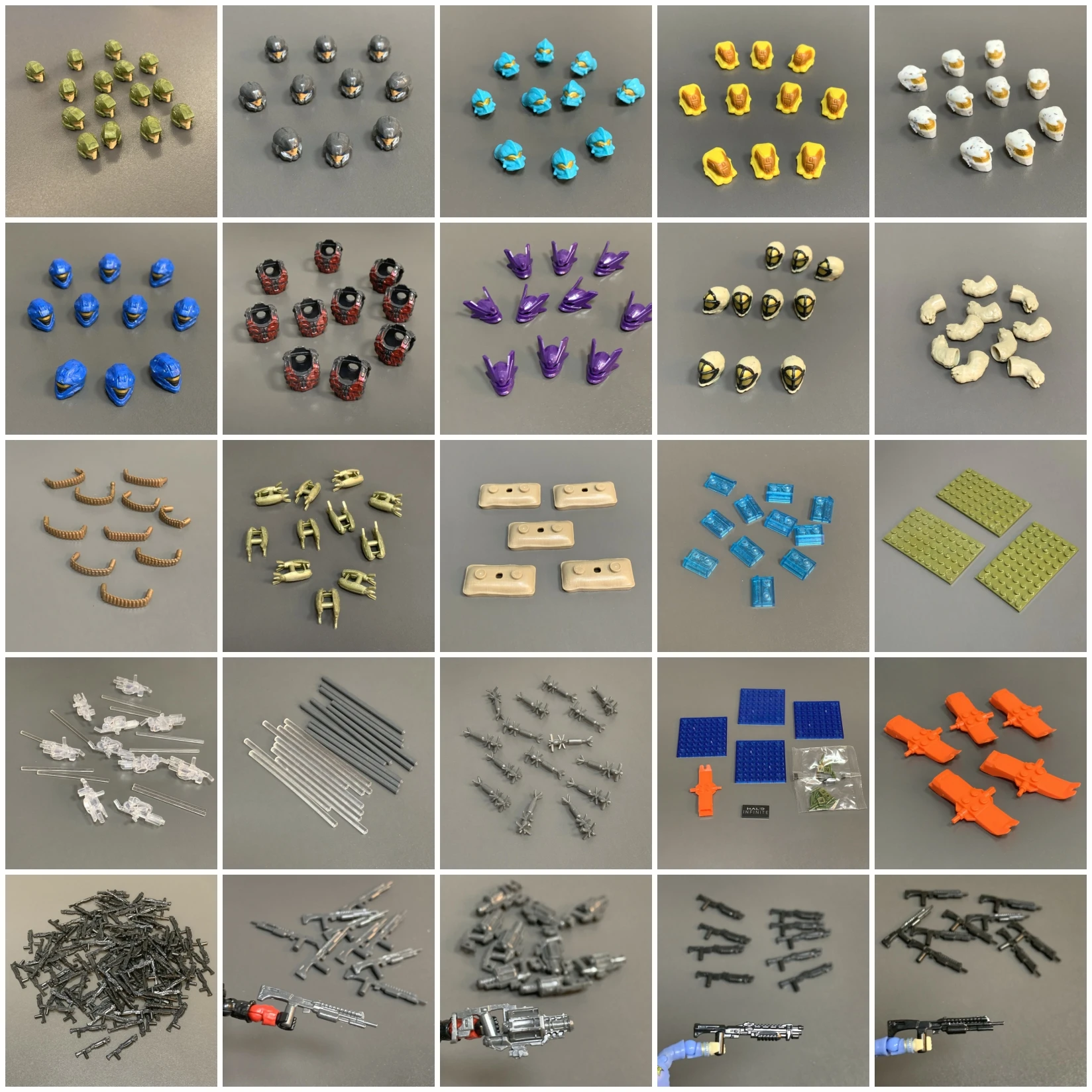 Лот головки пистолеты Оружие Меч UNSC Спартанский прожектор морской Военные