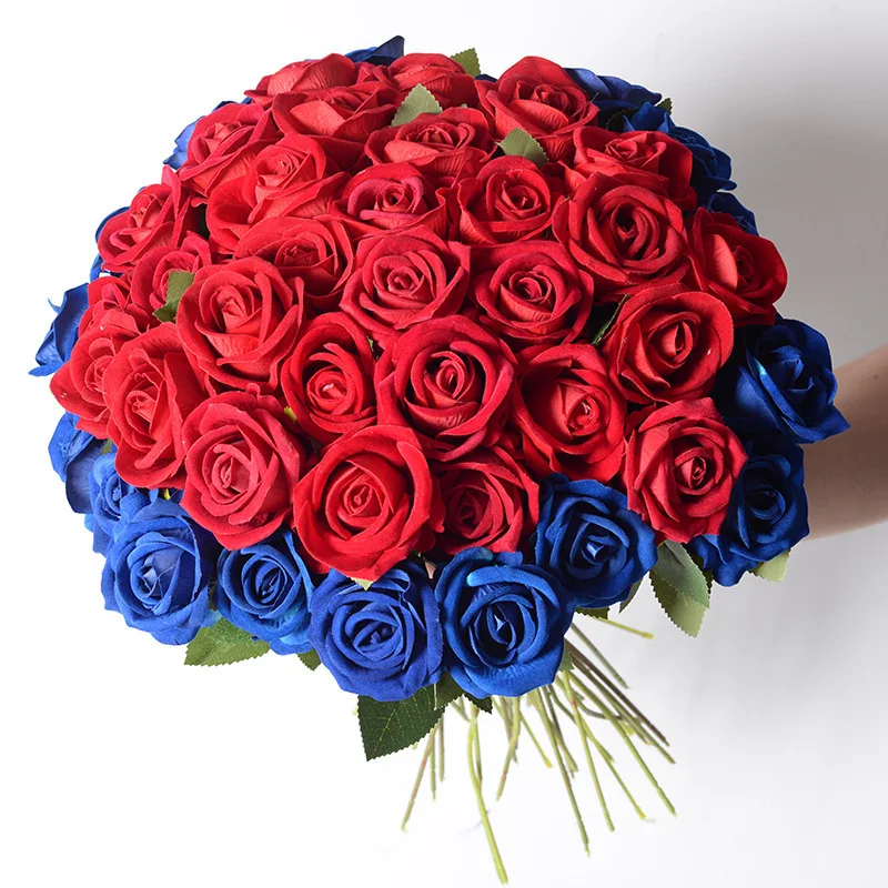 

10PCS Silk Fabric Simulation Roses Valentine's Day Home Wedding Decoration Fake Flowers Artificial Christmas Jewelry Photo Props
