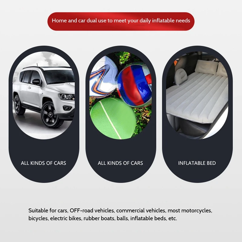 Автомобильный насос для шин AC/DC 12 В портативный воздушный компрессор цифровой со