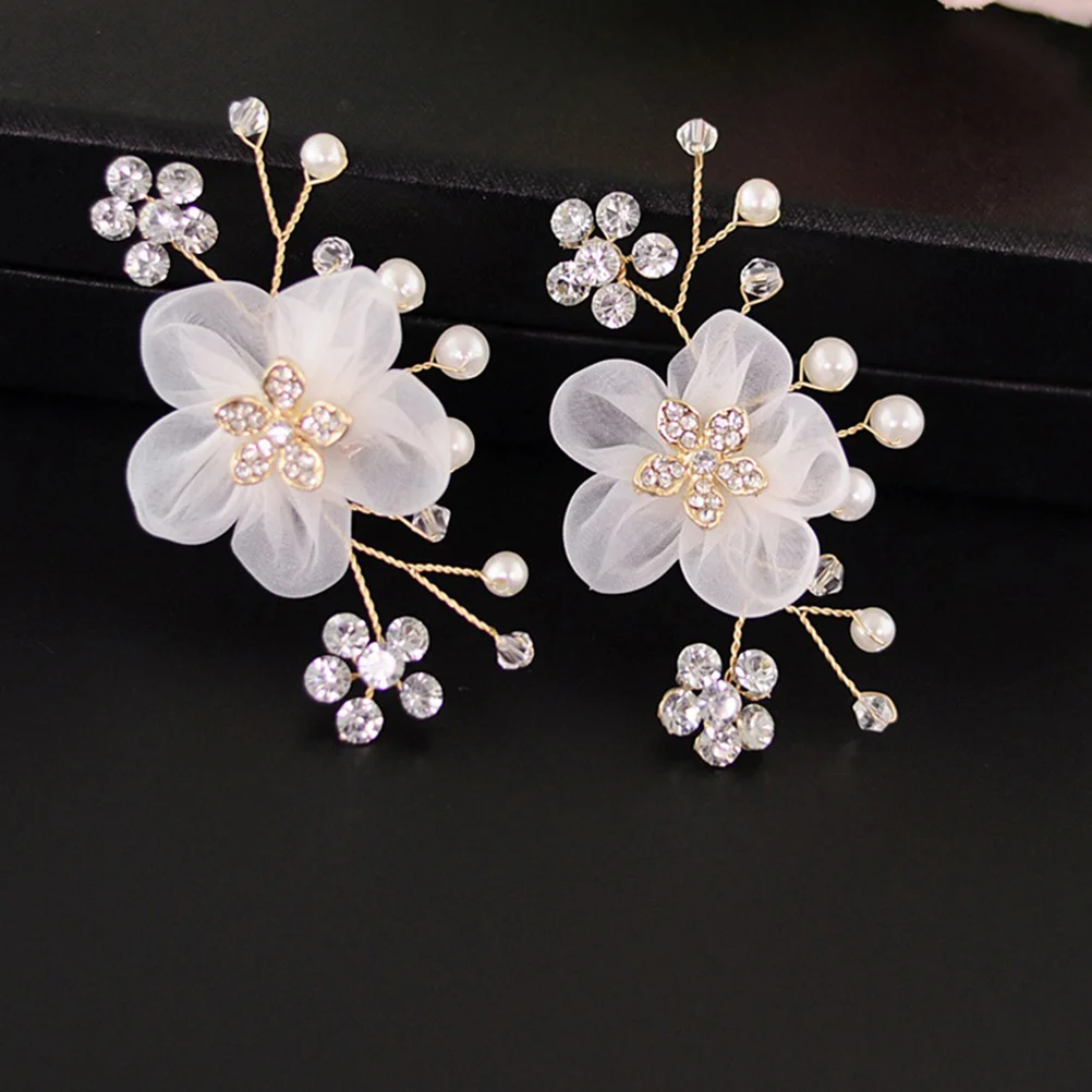 

1 Pair Wedding Shoes Clips Bride Fashion Rhinestone Flower Shoe Clip Shoe Decoration Accessories Shoe Buckle