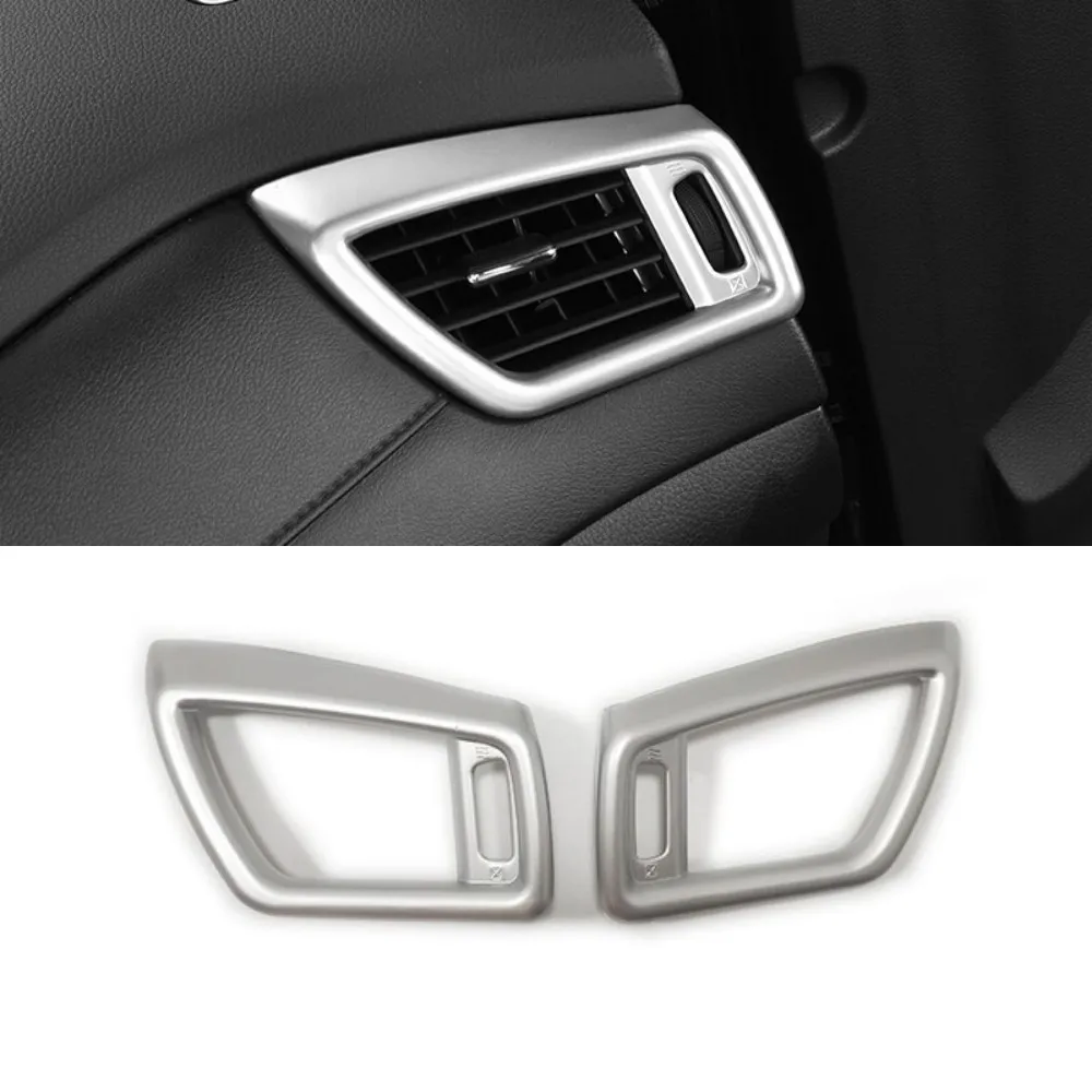 

ABS хромированная передняя консоль автомобиля, вентиляционное отверстие, накладка для Nissan X-Trail XTrail Rogue T32 2014-2020 2021, аксессуары