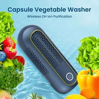 portable capsule fruit vegetable cleaning machine wireless charging food purifier vegetable cleaner device kitchen tools