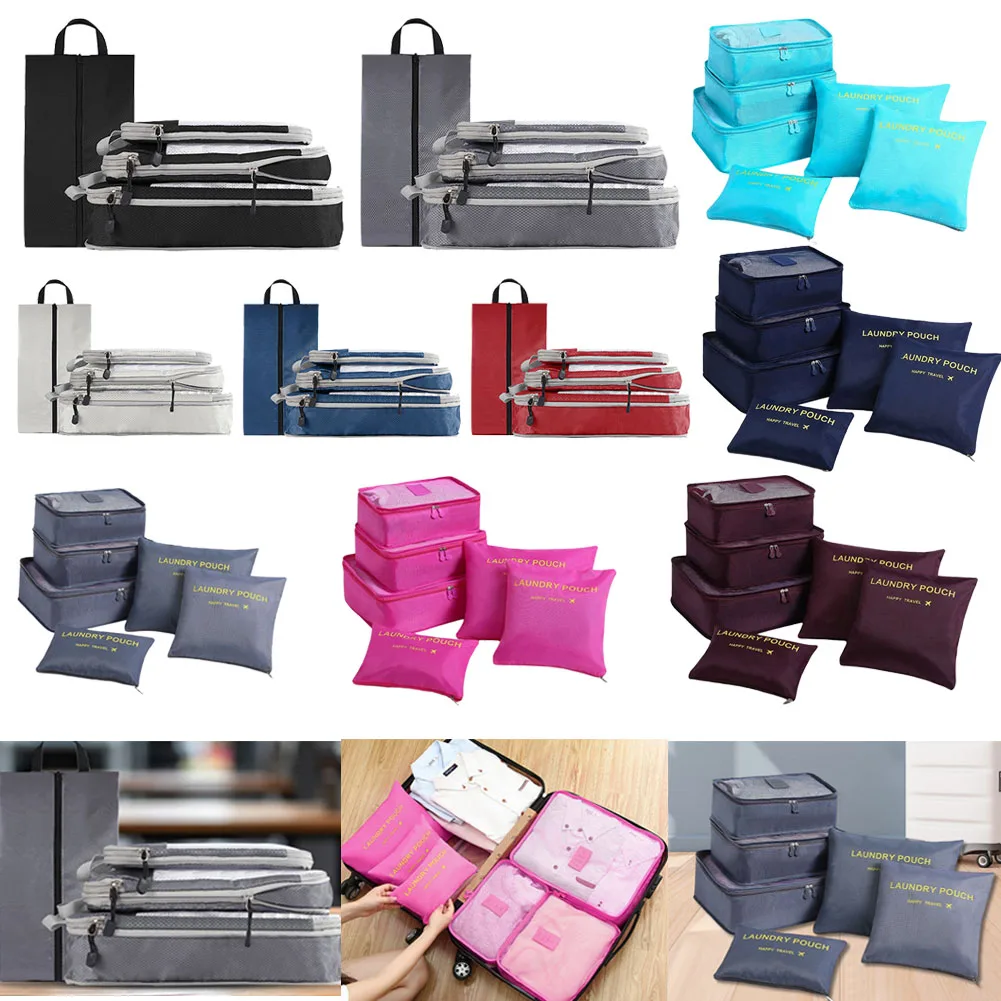 

4PCS Travel Storage Bag Waterproof Portable Handbag Luggage Organizer Foldable Travel Foldable Suitcase Travelling/Home Storage