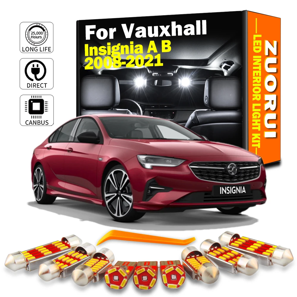 

ZUORUI Canbus LED Interior Light Kit For Vauxhall Insignia A B 2008-2012 2014 2015 2016 2017 2020 2021 Car Led Bulbs No Error