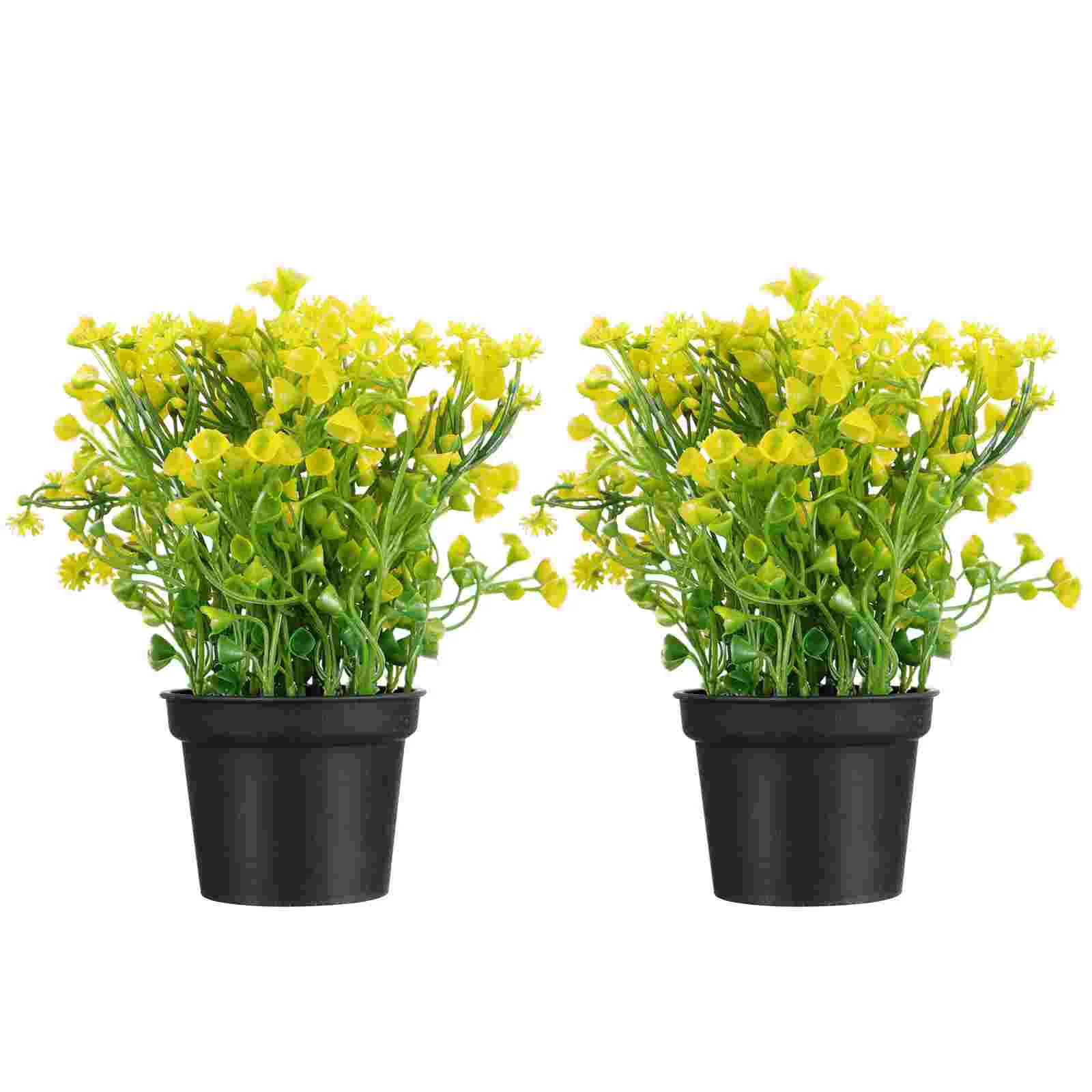 2 штуки искусственных растений бонсай желтые |