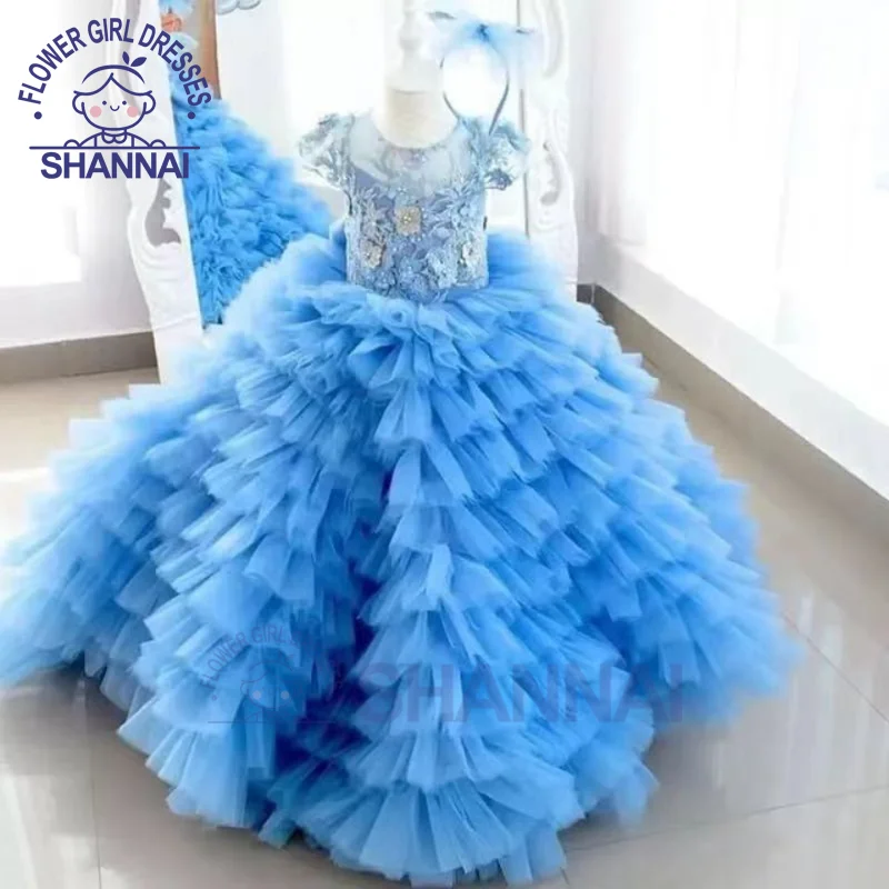 

Платье ТРАПЕЦИЕВИДНОЕ с круглым вырезом для девочек, изысканное свадебное платье подружки невесты, вечернее праздничное платье принцессы для выпускного вечера, 1-14