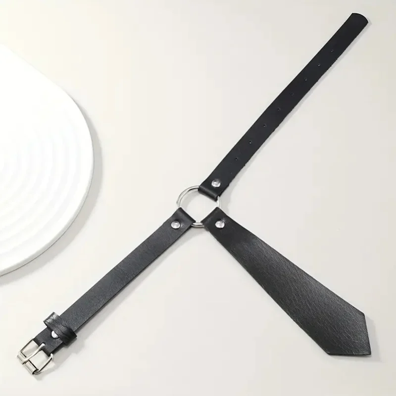 Женский ошейник из искусственной кожи в стиле галстука колье-чокер ретро