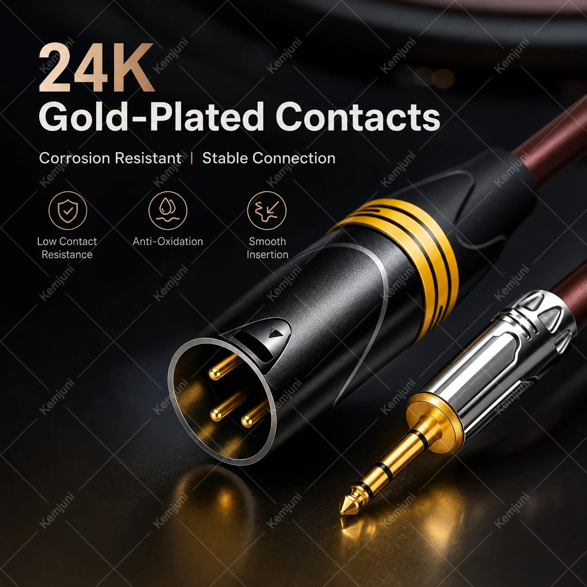 Фото Аудиокабель 3M 5M 10M 20M 30M 3.5 мм на XLR (гнездо), 3-контактный XLR-кабель (гнездо), XLR на 3.5 мм Mini Jack AUX аудиокабель №4