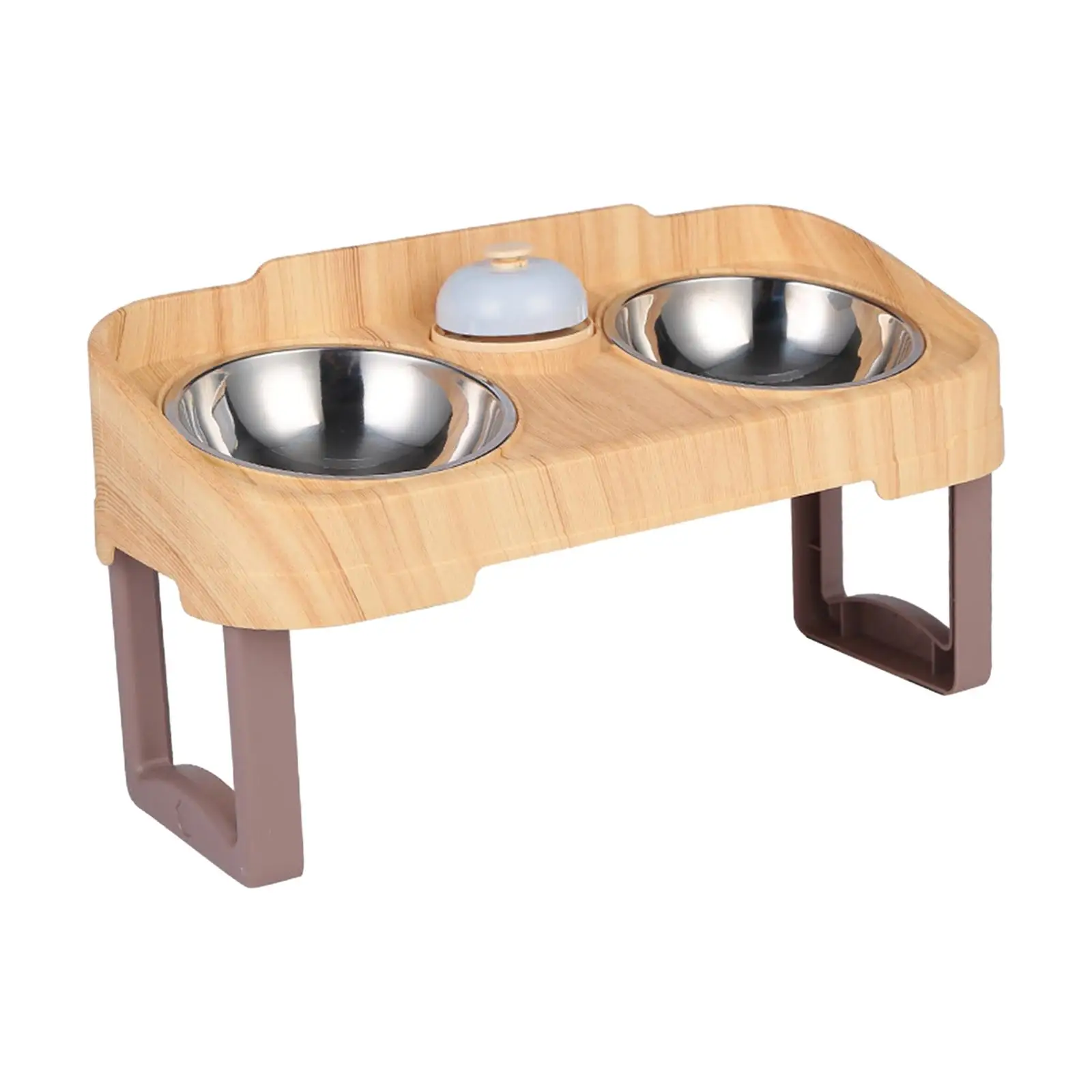 

Elevated Dog Bowl Feeding Bowl Detachable Nonslip 2 Stainless Steel Bowls