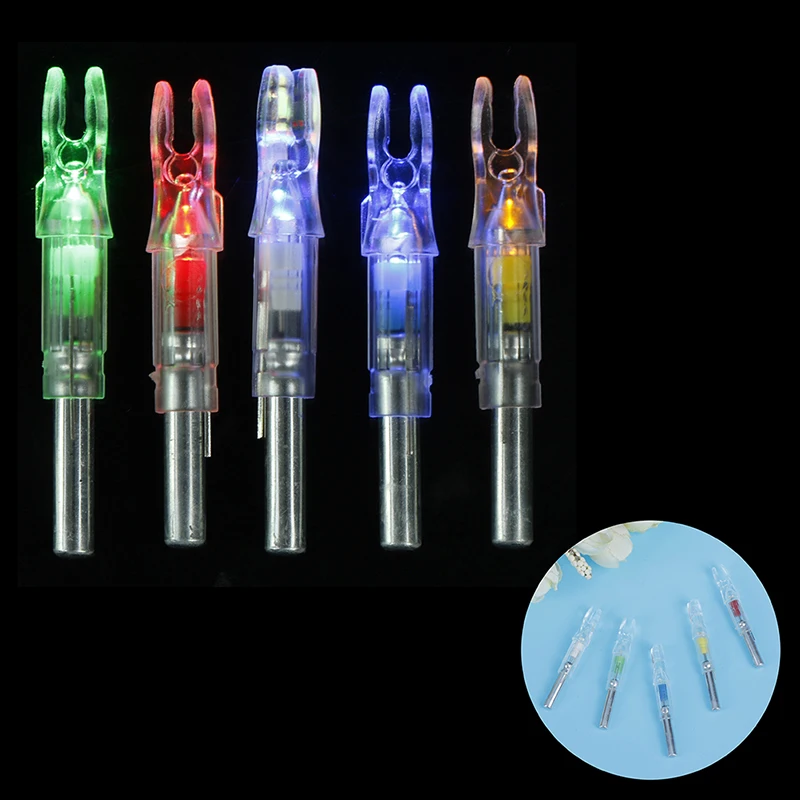 

3pcs Automatically Luminous Arrow Nock Tail Hunting Shooting Fit 6.2mm Arrow Shaft Lighted Bow LED Glowing Arrow Nock Tail