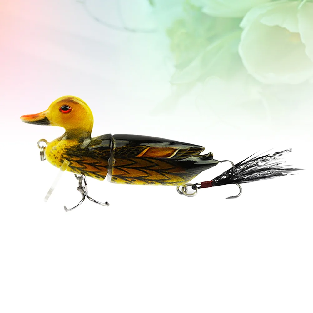 

7cm 10g Floating Lures Duck Fishing Baits with Hooks Jointed Hard Bait Bass Fishing Lure 3D Swimbaits (Random Color)