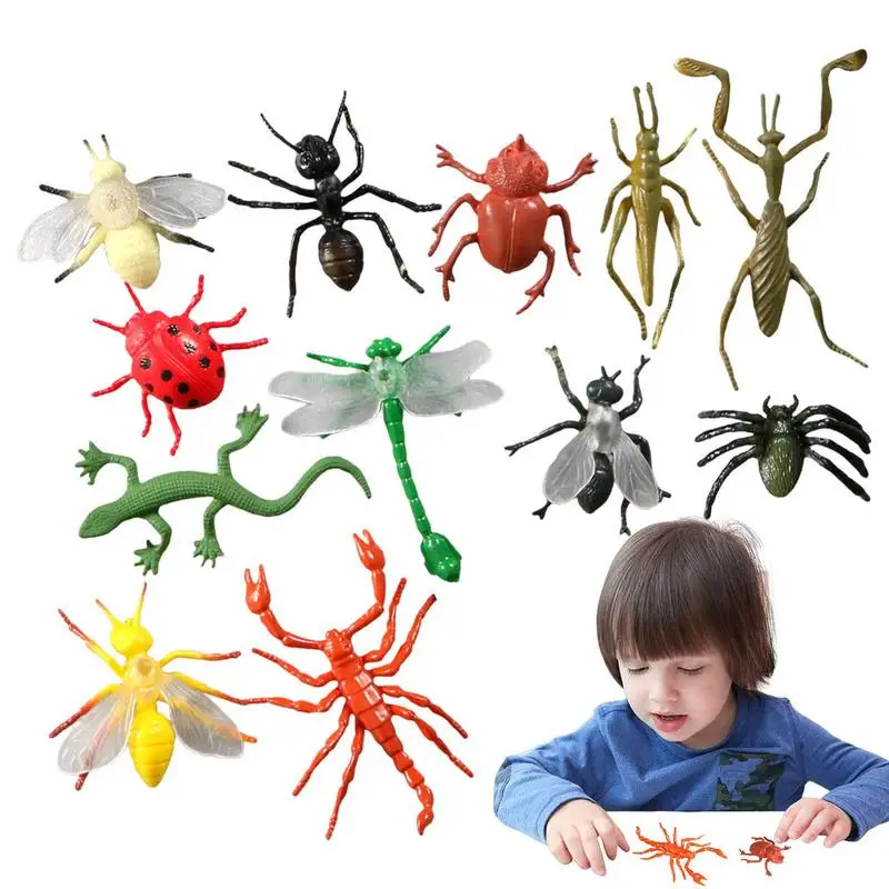 

Fake Ladybug 12pcs Different Tricky Figure Toys For Kids Simulation Spiders Scorpions Mantis Christmas Stocking Stuffers For