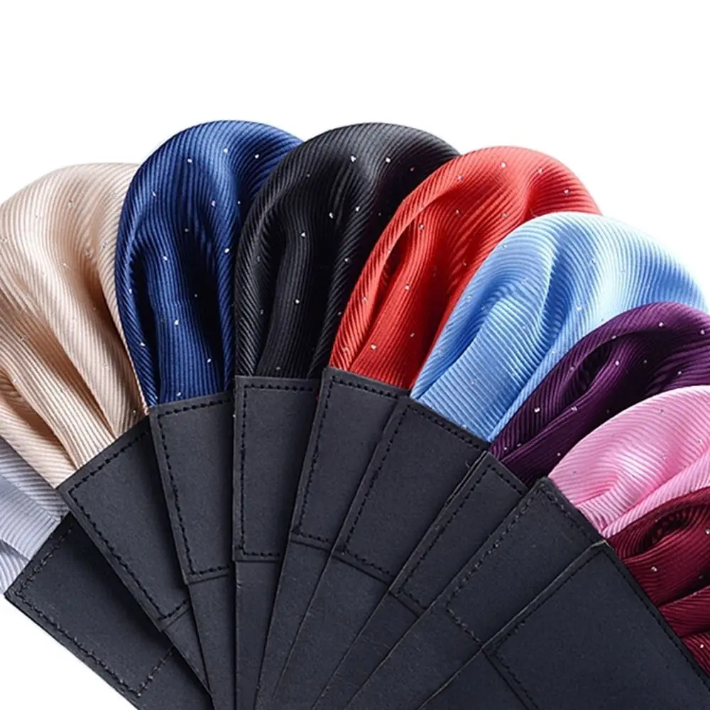 

2022 NEW Mens Pocket Square Colorful Dots Crimson Business Multicolor Classic Suit Gift Striped Handkerchief Acceossories