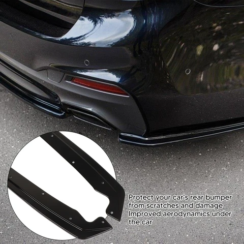 Глянцевые черные боковые щитки для заднего бампера, щитки для 5 серии G30 G31 M Sport 2017 ‑ 2022