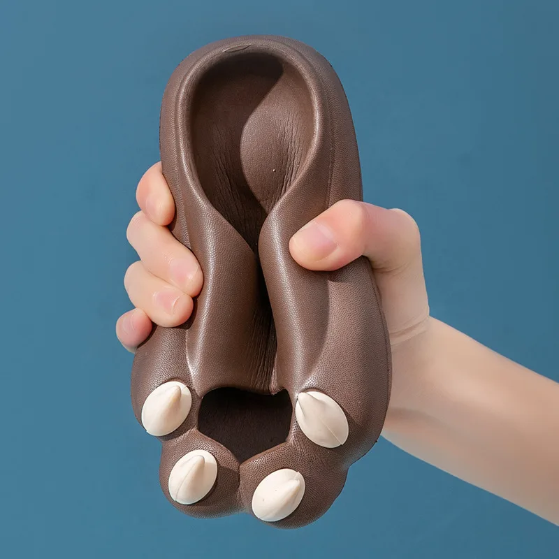 Summer Cute Cat Claw Platform Lightweight Women Slippers Soft Comfortable Children Slippers EVA Non-slip Women's Home Slippers