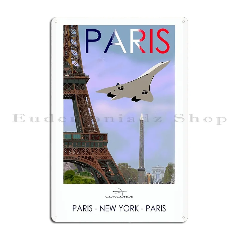 Металлический плакат для кинотеатра Concord Париж Нью-Йорк Настенная роспись декор