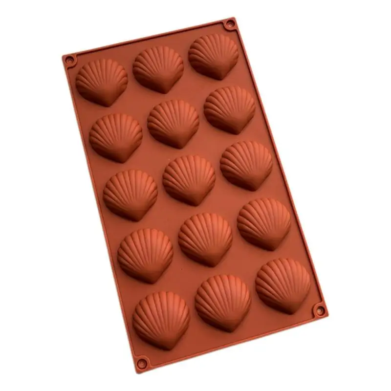 Flexible Shell Shape Mold Pastry Scallop Cookie Cutter 4 Specifications Popular Cake Food Grade Silicone Durable