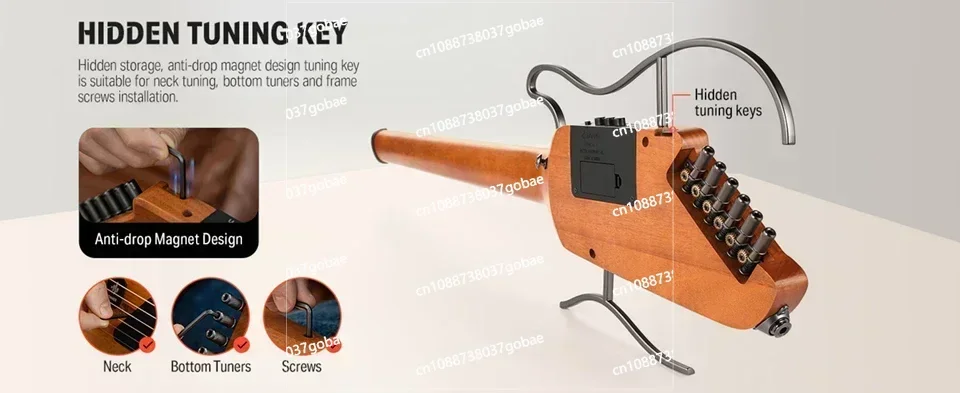 Бесшумная дорожная гитара без головы-I битовые рамы сверхлегкая акустическая Hush I