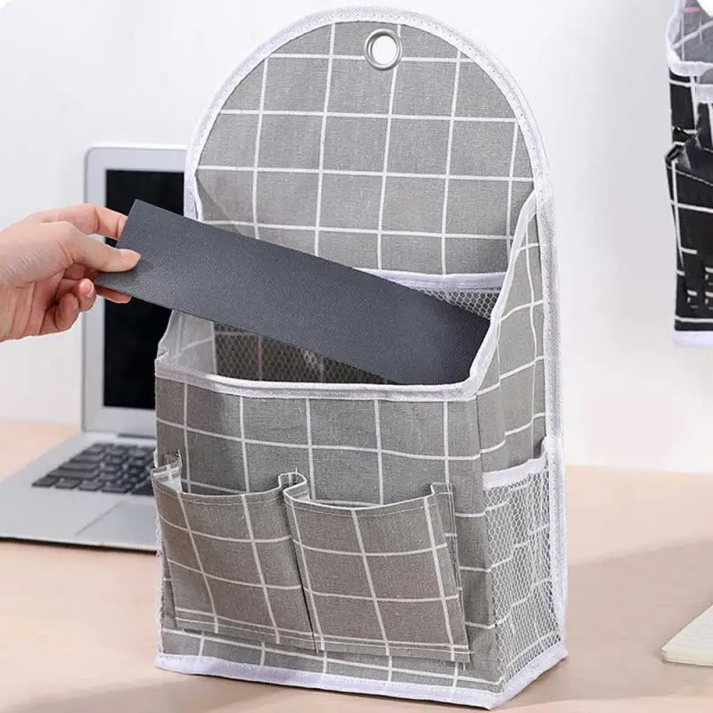 

Wall-mounted Hanging Bag Wall Storage Basket Thick Cotton Flax Hanging Organizer Storage Bag Sundries Organizer Hanging Basket