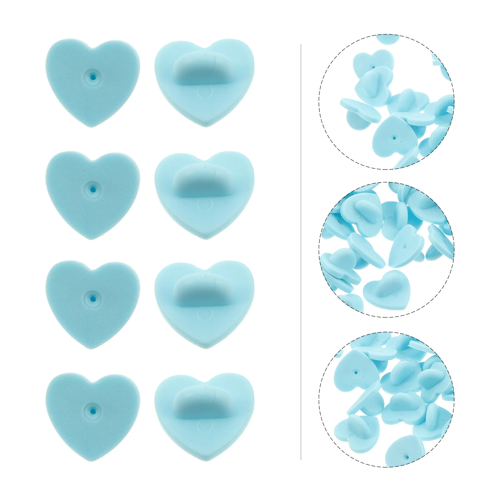 

100 Pcs Pin Backs Rubber Lapel Pin Backings Multifunctional Pin Safety Backs