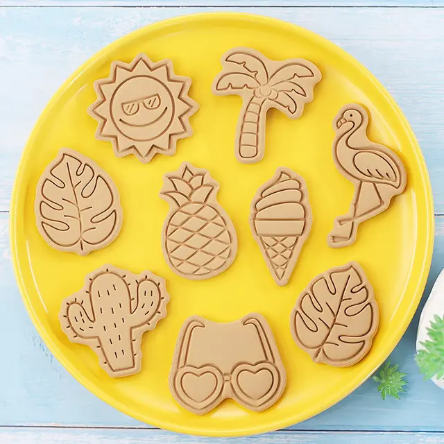 Hawaiian 3D Biscuit Mold Embossing Cookie Cutter Mould 5