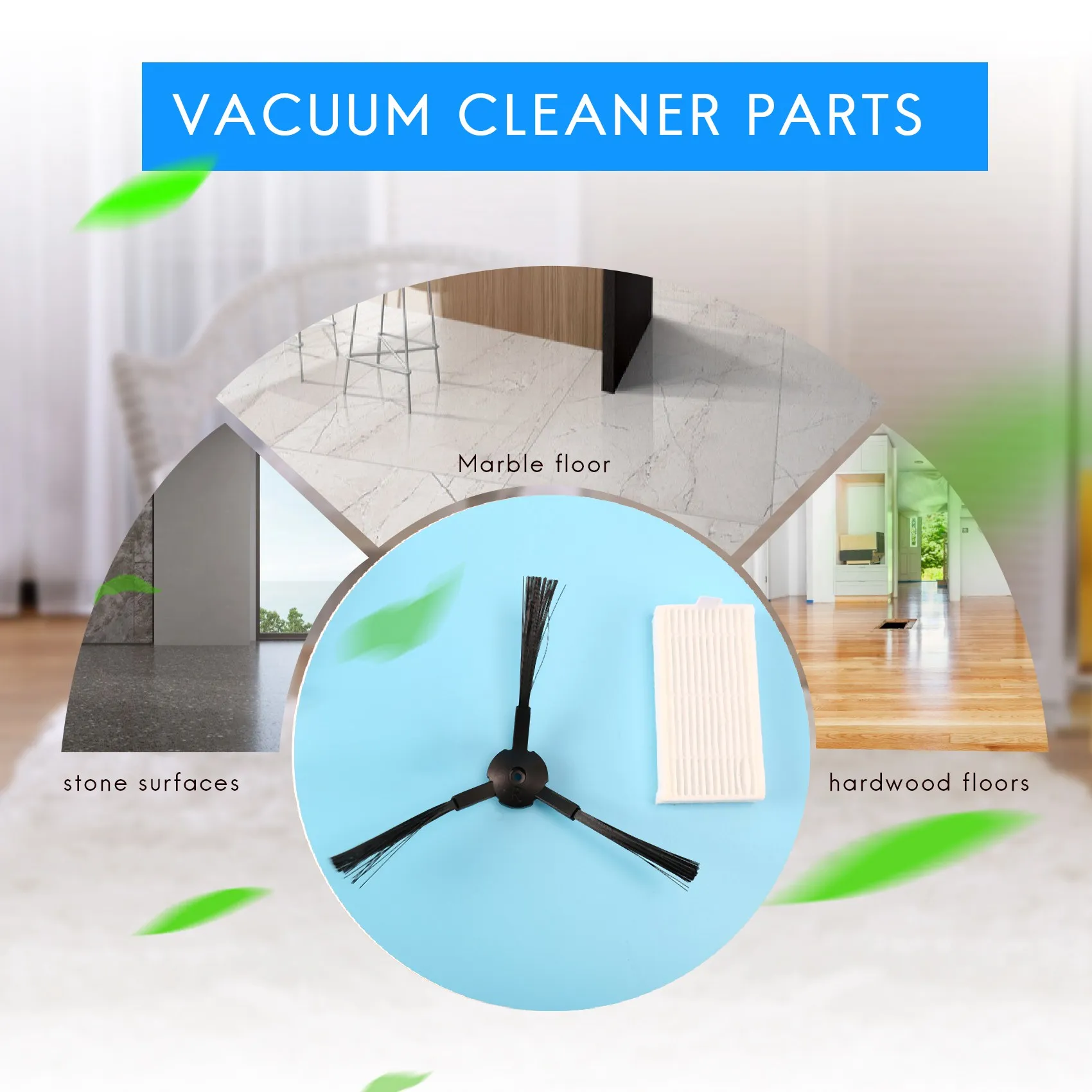 Запчасти для робота-пылесоса Ariete Briciola 2711 2712 2713 2717 10 шт. боковая щетка и 4 фильтра