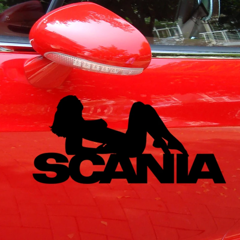 

car sticker personality Sexy Naked Girl Vinyl Stickers For Scania Car Decoration Diy Mural Art Decals Posters Black 28cmX13cm