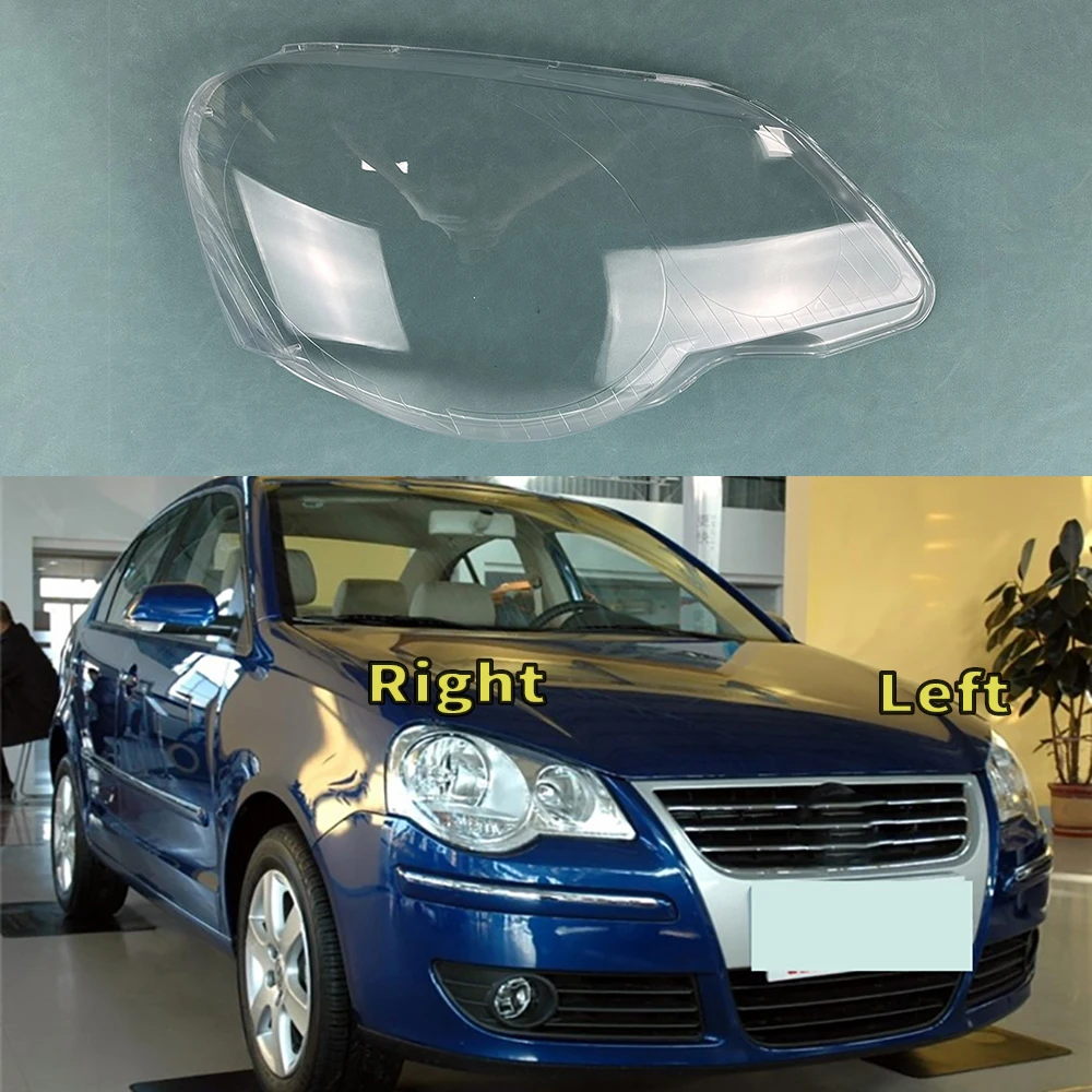 Крышка фар для Volkswagen VW Polo 2006-2010 прозрачный корпус лампы крышка из плексигласа