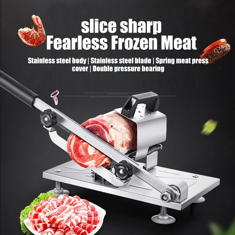 

Manual Lamb Slicer Frozen Meat Cutting Machine Beef Herb Mutton Rolls Cutter Cutting Machine Kitchen Supplies