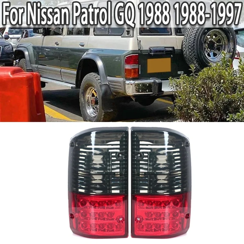 

Автомобильный красный дымчатый задний левый/правый задний бампер, стоп-сигнал, задний фонарь для Nissan патруль GQ 1988-1997 26555-05J00