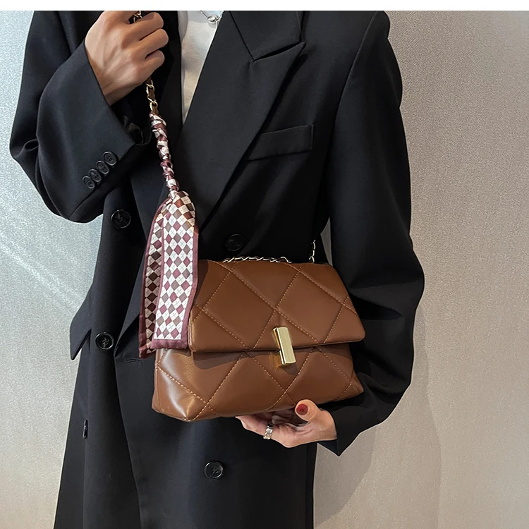 

Однотонные сумки через плечо из искусственной кожи в стиле ретро для женщин, зимняя модная женская сумка через плечо, дамские сумочки и кошелек, 2023