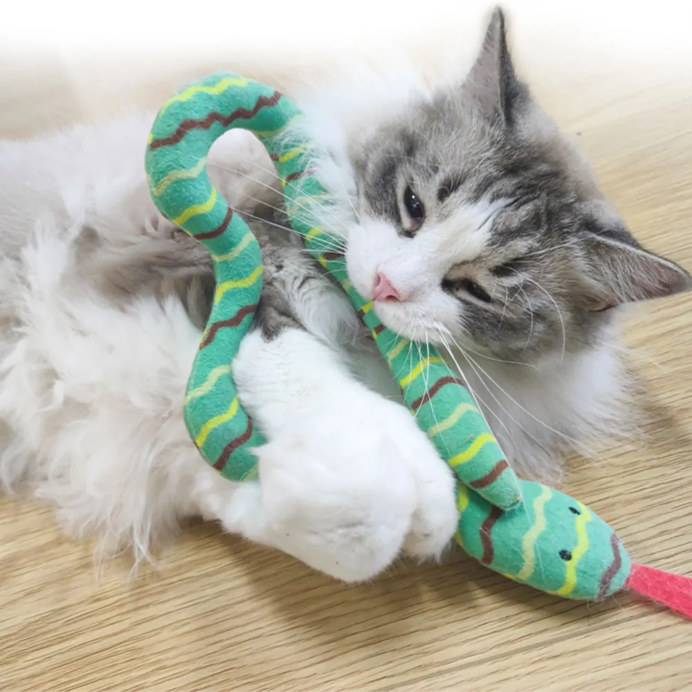 

Cat Speelgoed Kattenkruid Speelgoed Pluche Greedy Snake Bite Slip Interactieve Speelgoed Voor